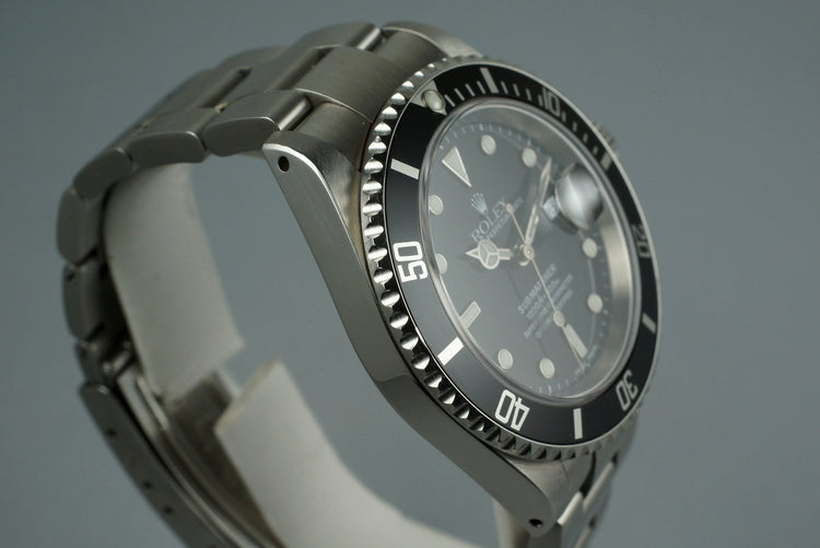 2001 Rolex Submariner 16610 with Box and Papers