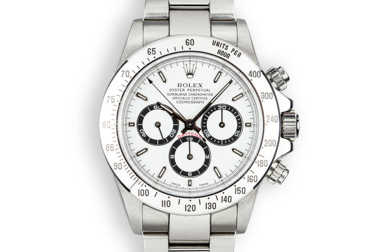 1999 Rolex Zenith Daytona 16520 White Dial with Rolex Service Card