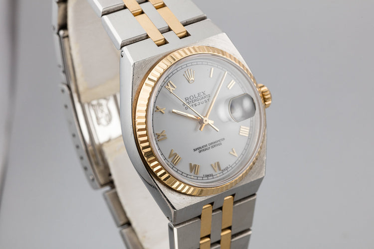 1991 Rolex Two Tone OysterQuartz DateJust 17013 with White Roman Numeral Dial