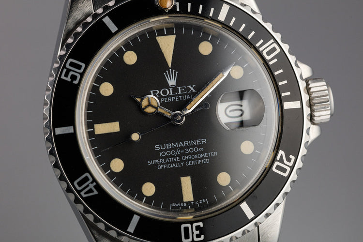 1982 Rolex Submariner 16800 Matte Dial with Papers