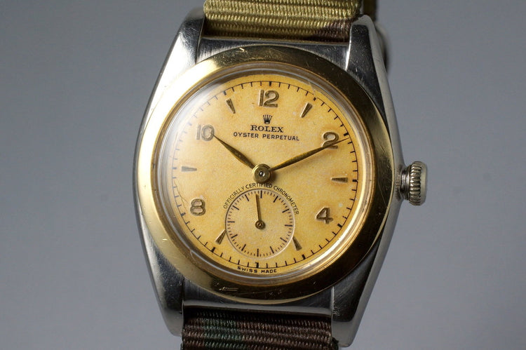 1947 Rolex Two Tone Bubble Back 3132 Non-Luminous