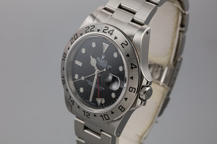 1999 Rolex Explorer II 16570 Black Dial