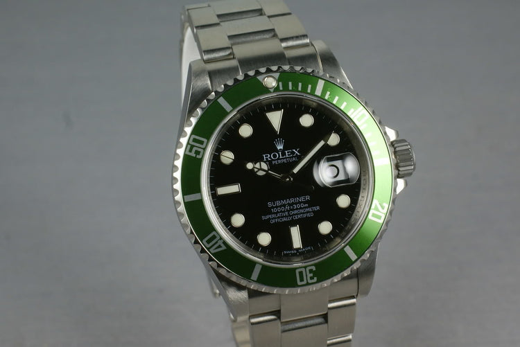 Rolex Green Submariner 16610 LV V Serial