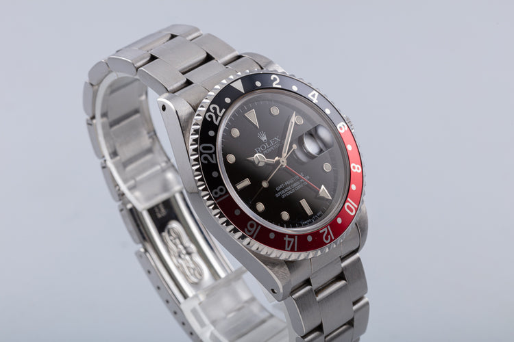 1995 Rolex GMT Master II 16710 "Coke" Bezel with Caseback Sticker