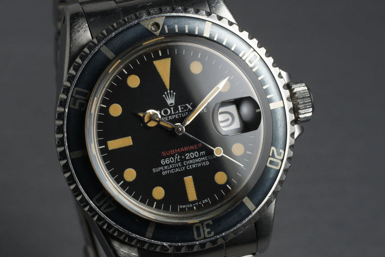 1972 Rolex RED Submariner 1680 Mark 6 Dial with Box and Papers