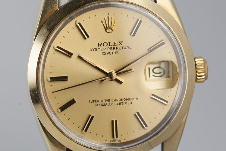 1979 Rolex Date 1550 Gold Shell