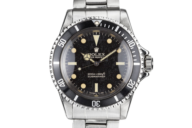 1967 Rolex Submariner 5513 Gilt "Bart Simpson" Dial with Night Sky Patina