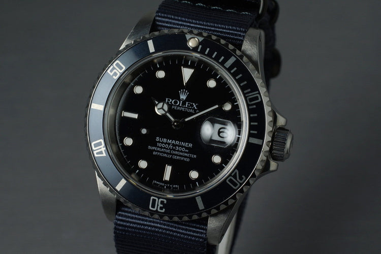 1991 Rolex Submariner 16610 with Navy Faded Bezel