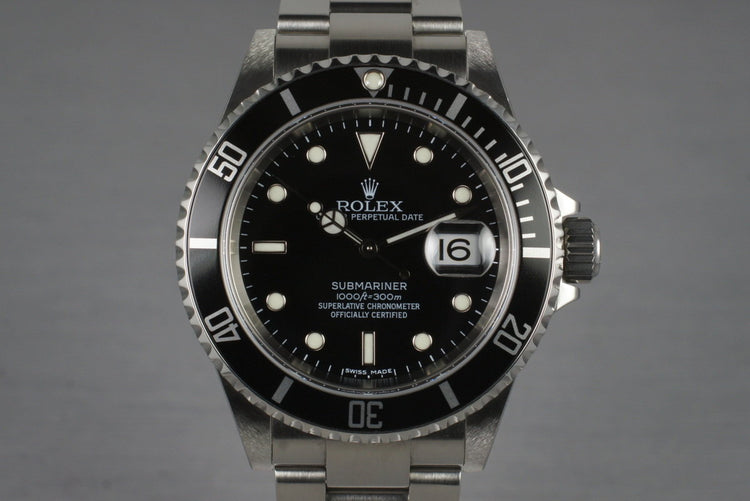 2006 Rolex Submariner 16610T with Box and Papers