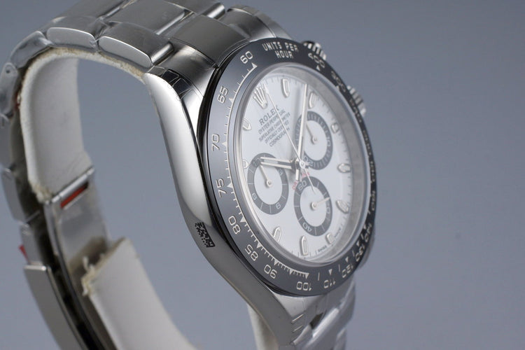 2016 Rolex Ceramic Daytona 116500LN White Dial with Box and Papers MINT