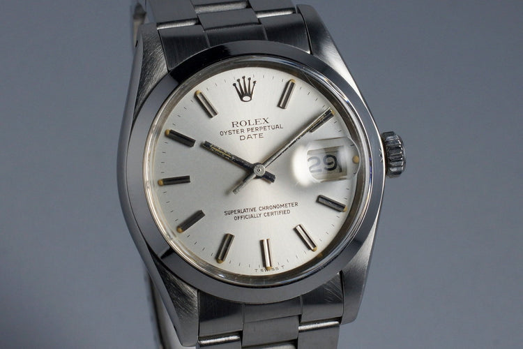 1978 Rolex Date 1500 Silver Dial