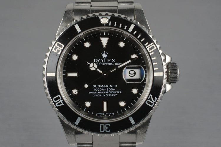 1995 Rolex Submariner 16610 with Box and Papers