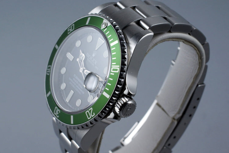 2004 Rolex Green Submariner 16610V with Box and Papers (FULL SET)