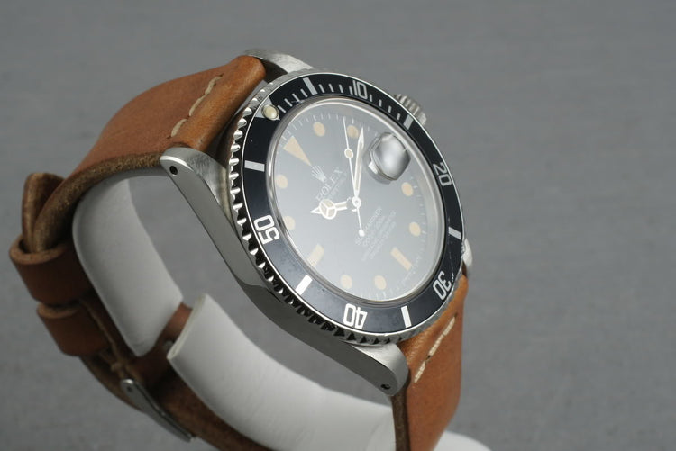 Rolex Submariner 16800 with orange lume