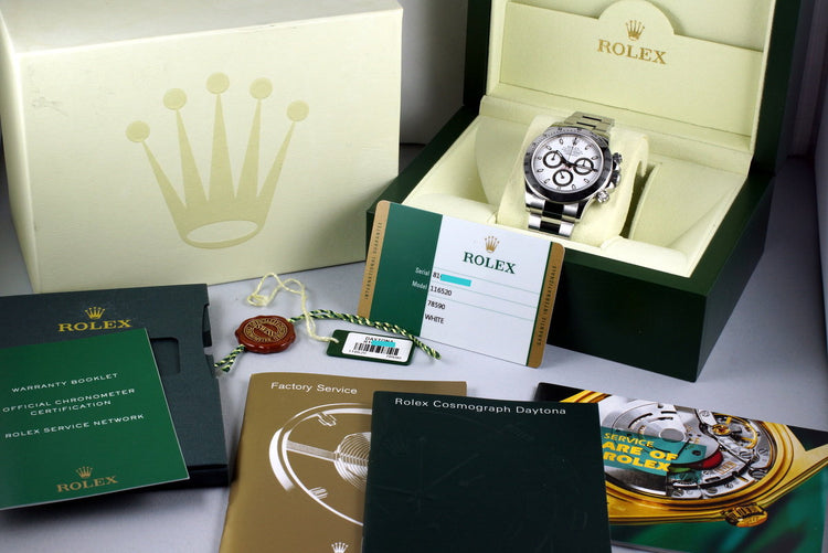 2014 Rolex Daytona 116520 White Dial with Box and Papers