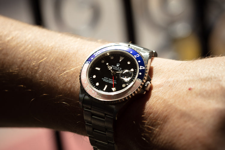 1995 Unpolished Rolex GMT Master 16700 Faded Pepsi Bezel & Tritium Dial