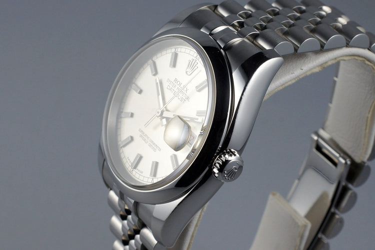 2005 Rolex Datejust 116200 Silver Dial