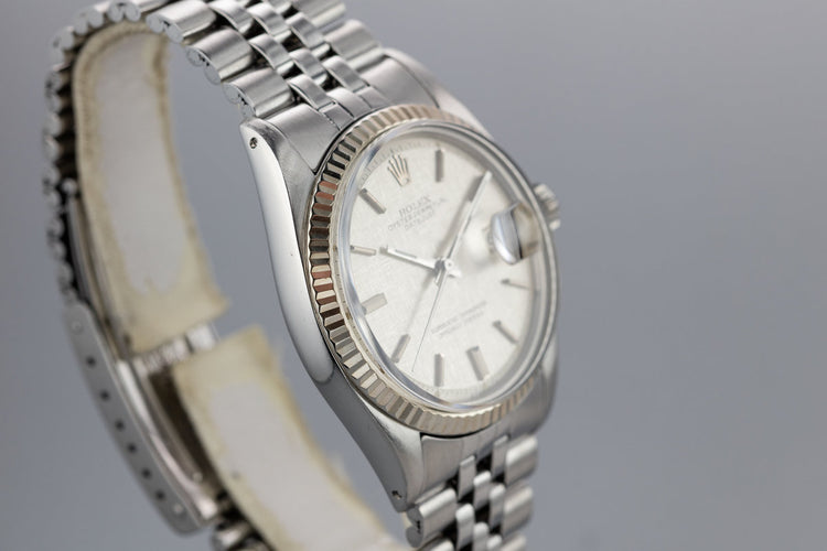 1972 Rolex DateJust 1601 with Silver Sigma Linen Dial