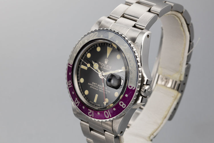 1965 Rolex GMT-Master 1675 Gilt Dial with Fuchsia Bezel Insert