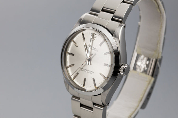 1983 Rolex Oyster Perpetual 1002 Silver Dial