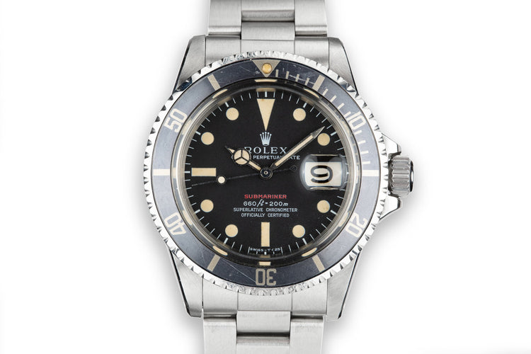 1970 Rolex Red Submariner 1680 Mark 4 Dial