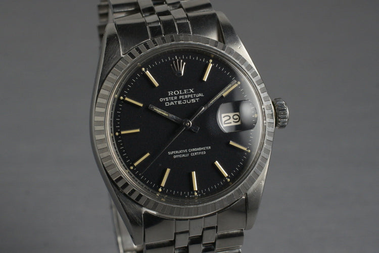 1971 Rolex DateJust 1600 Rare Matte Black Dial