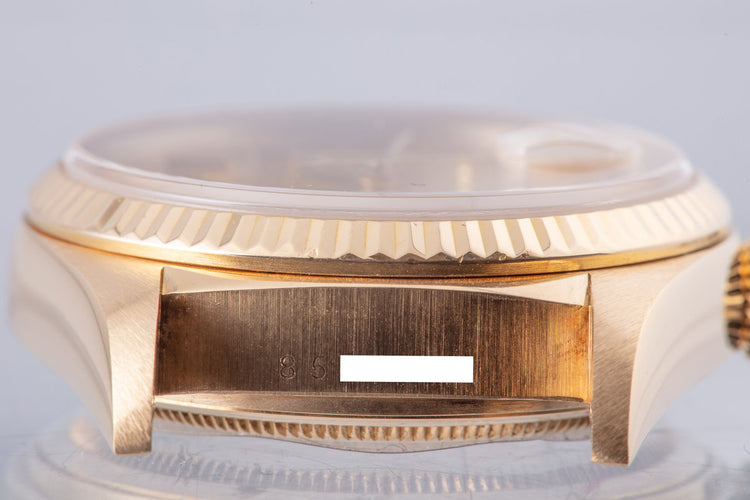 1984 Rolex 18K YG Day-Date 18038 Gold Dial w/ Warranty Papers