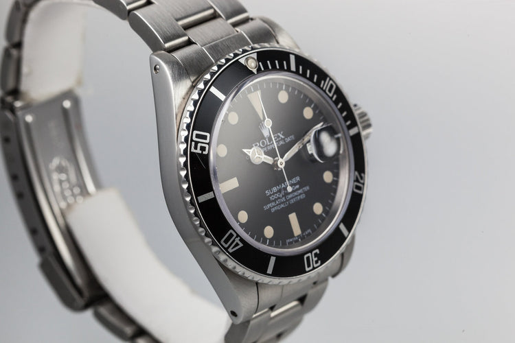 1983 Rolex Submariner 16800 Matte Dial with Box and Papers