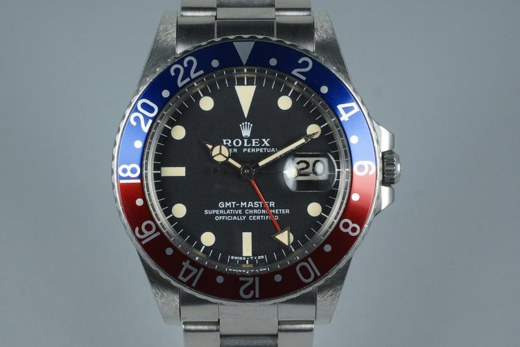 1968 Rolex GMT 1675 with Service Case
