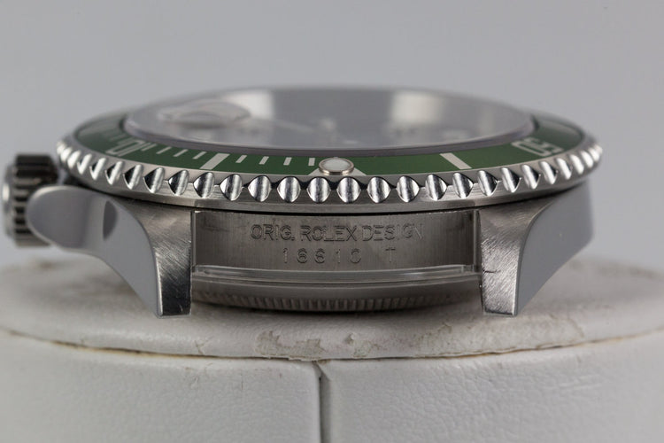 2005 Rolex Submariner 16610 Green Bezel with Box and Papers