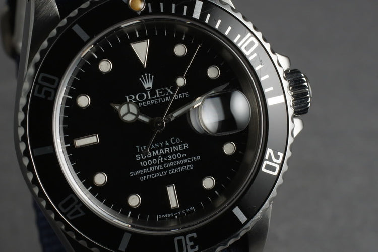 1989 Rolex Submariner 16610 Tiffany and Co