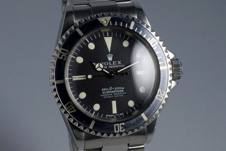 1968 Rolex Submariner 5512 4 Line Serif Dial