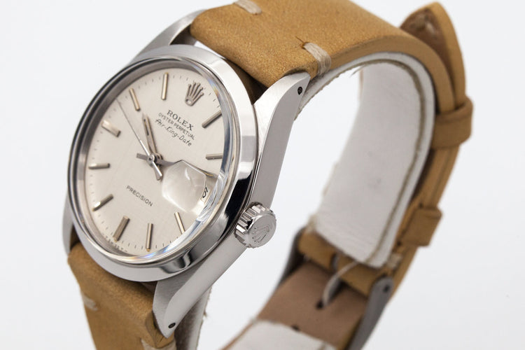 1971 Rolex Air King Date 5700 Silver Linen Dial