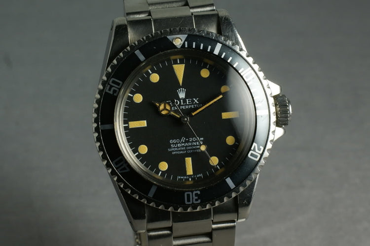 Rolex Submariner 5512 Unpolished with original sales receipt