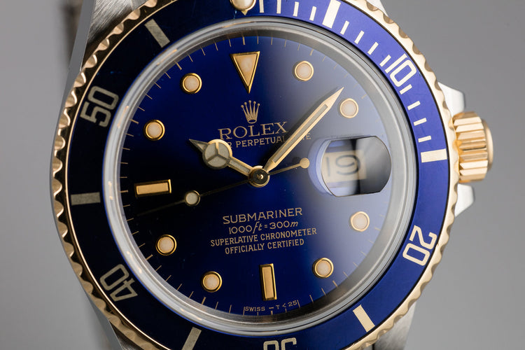 1988 Rolex Two-Tone Submariner 16803 with Service Papers