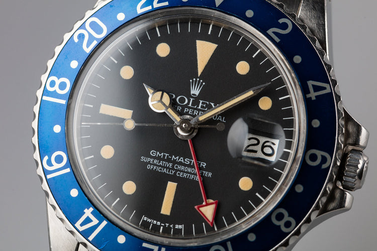1977 Rolex GMT-Master 1675 "Blueberry" with Radial Dial and Red GMT Hand
