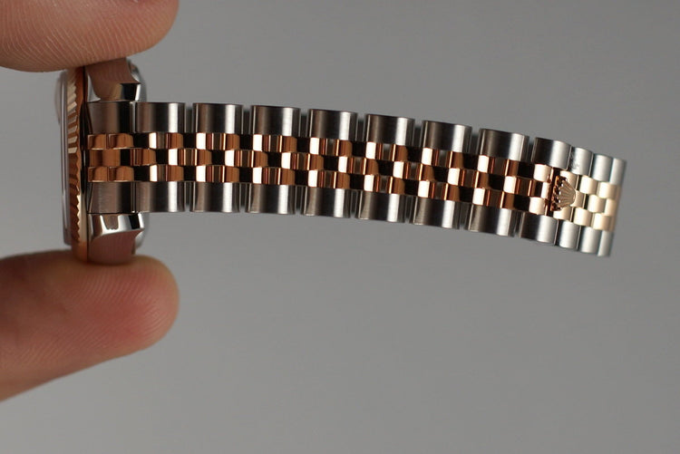 2009 Rolex Ladies Two Tone DateJust 179171 Factory Diamond Rose Dial with Papers