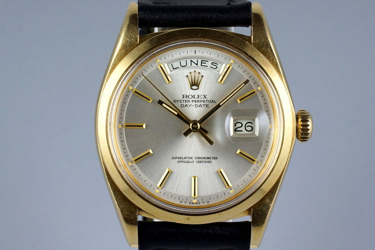1972 Rolex YG Day-Date 1802 Silver Sigma Dial