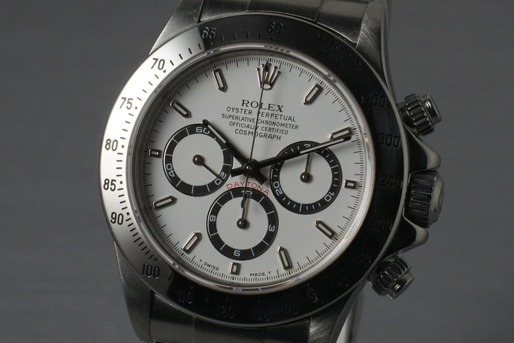 1991 Rolex SS Zenith Daytona 16520 White Dial