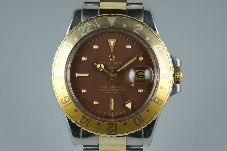 1972 Rolex Two Tone GMT 1675 Root Beer Dial