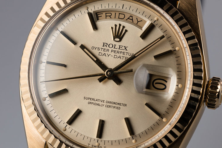 1972 Rolex 18K YG Day-Date 1803 with Box and Papers