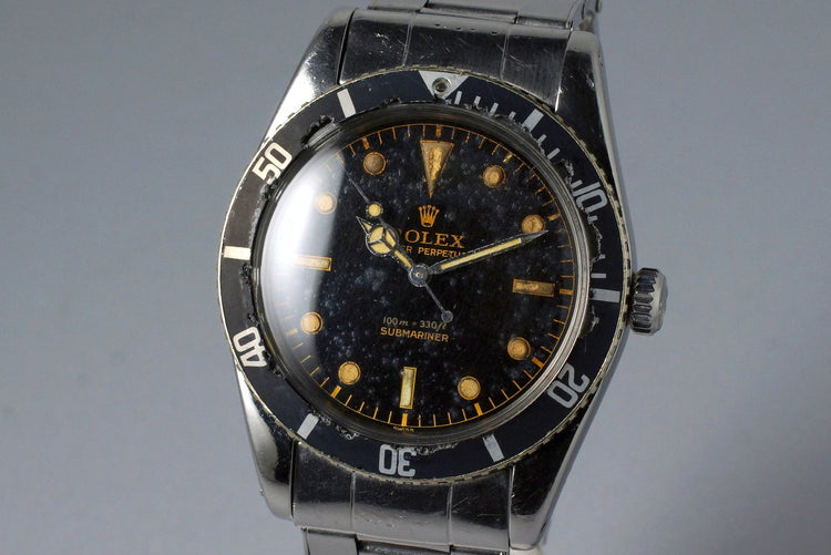 1959 Rolex Submariner 6536-1 Glossy Gilt Chapter Ring Dial with Papers