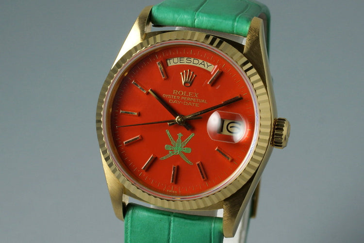 1987 YG Day-Date 18038 with Red Stella Oman Dial
