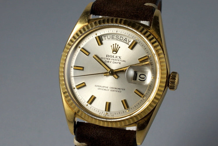 1971 Rolex YG Day-Date 1803 Silver ‘Wide Boy’ Sigma Dial