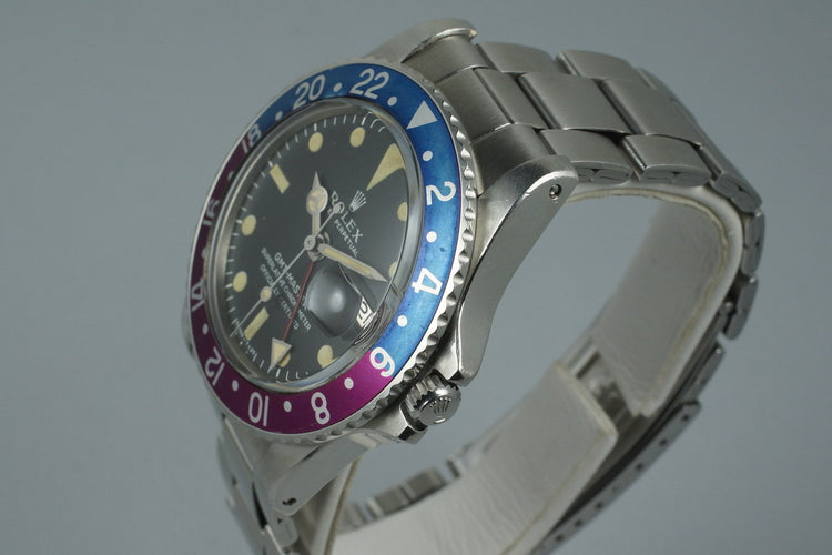 1968 Rolex GMT 1675 Mark I Dial with Fuchsia Bezel