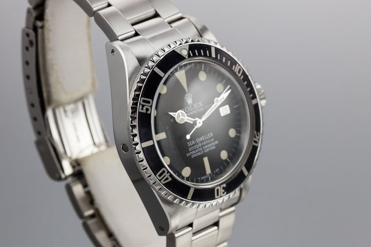 1978 Rolex Sea-Dweller 1665 Rail Dial with Box and Papers