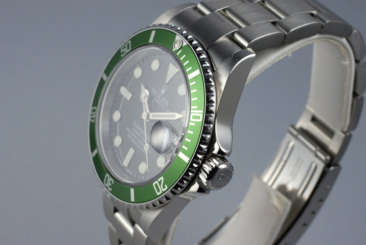 2004 Rolex Green Submariner 16610LV Mark I Dial and Insert