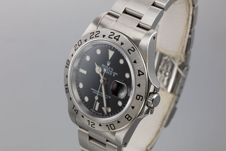 1997 Rolex Explorer II 16570 Black Dial with Box and Papers