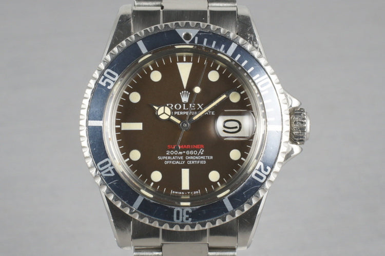 Rolex Red Submariner 1680 Meters First Mark 2 BROWN dial