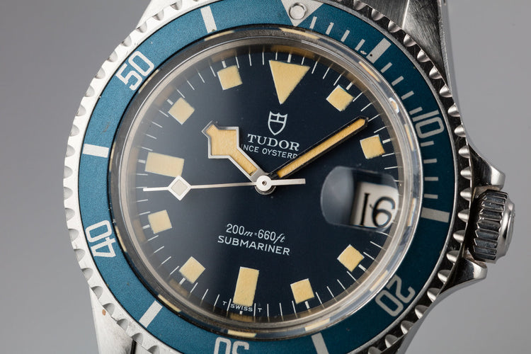 1979 Tudor Snowflake Submariner 94110 Blue Dial with Box and Papers
